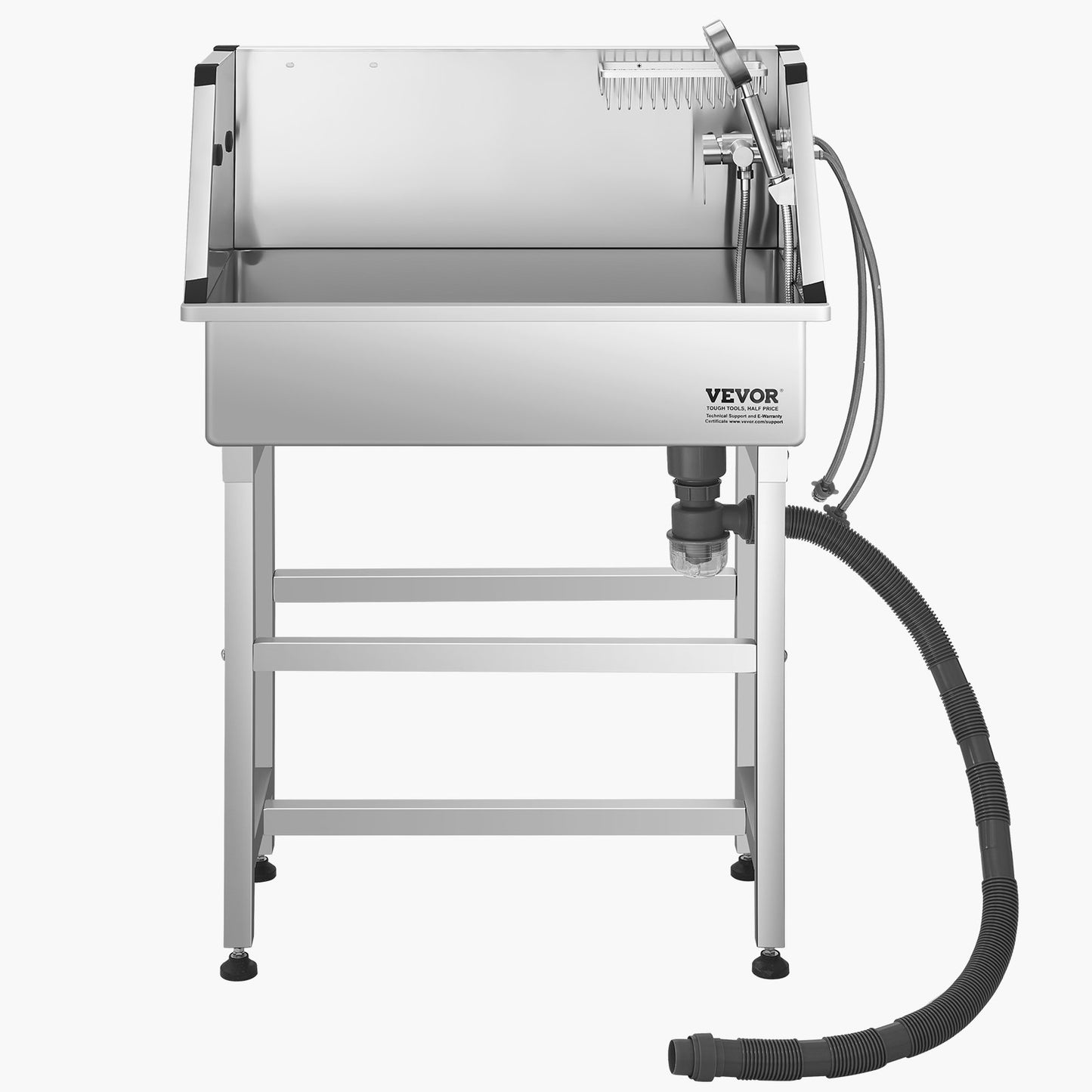 34 Inch Dog Grooming Bath Tub Stainless Steel W Faucet For Pets